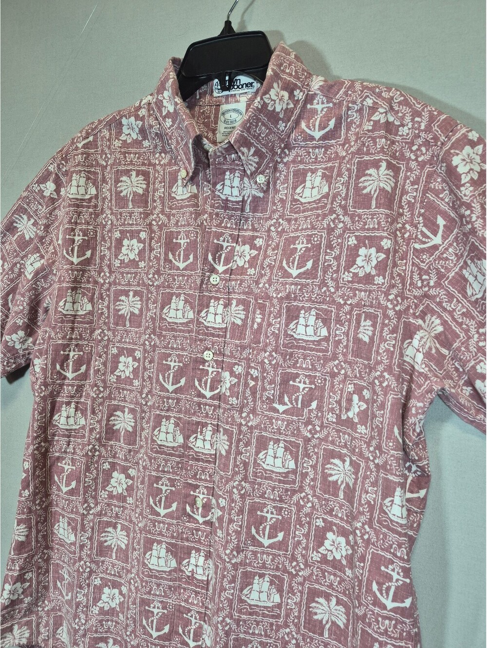 Brooks Brothers x Reyn Spooner Hawaiian Shirt Men L Regent Nautical Aloha